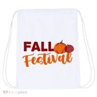 Fall Festival Pumpkin Halloween Drawstring Bag thumb 0