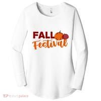 Fall Festival Pumpkin Halloween Women's Perfect Tri Tunic Long Sleeve Shirt thumb 0