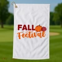 Fall Festival Pumpkin Halloween Golf Towel thumb 1