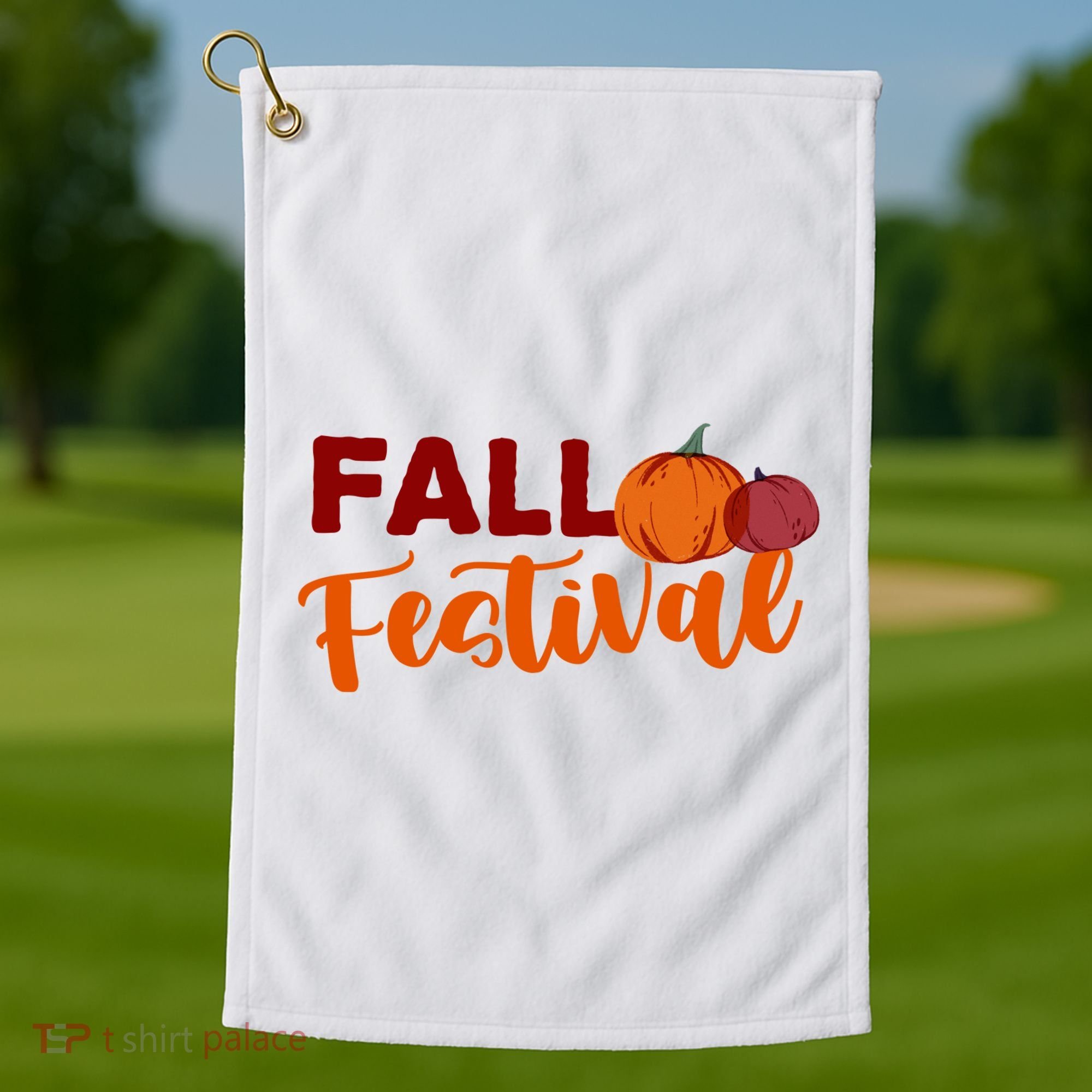 Fall Festival Pumpkin Halloween Golf Towel