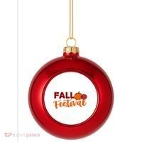 Fall Festival Pumpkin Halloween Plastic Christmas Ball Ornament thumb 0