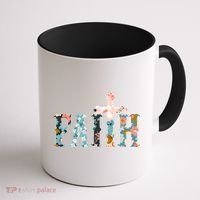 Floral Flower Print Faith Coffee Mug thumb 1