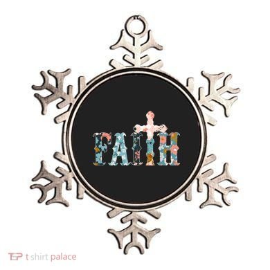 Floral Flower Print Faith Ornament