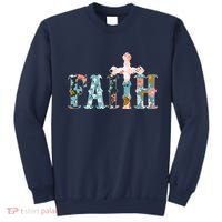 Floral Flower Print Faith Sweatshirt thumb 0