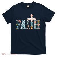 Floral Flower Print Faith T-Shirt thumb 0