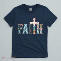 Floral Flower Print Faith T-Shirt thumb 5