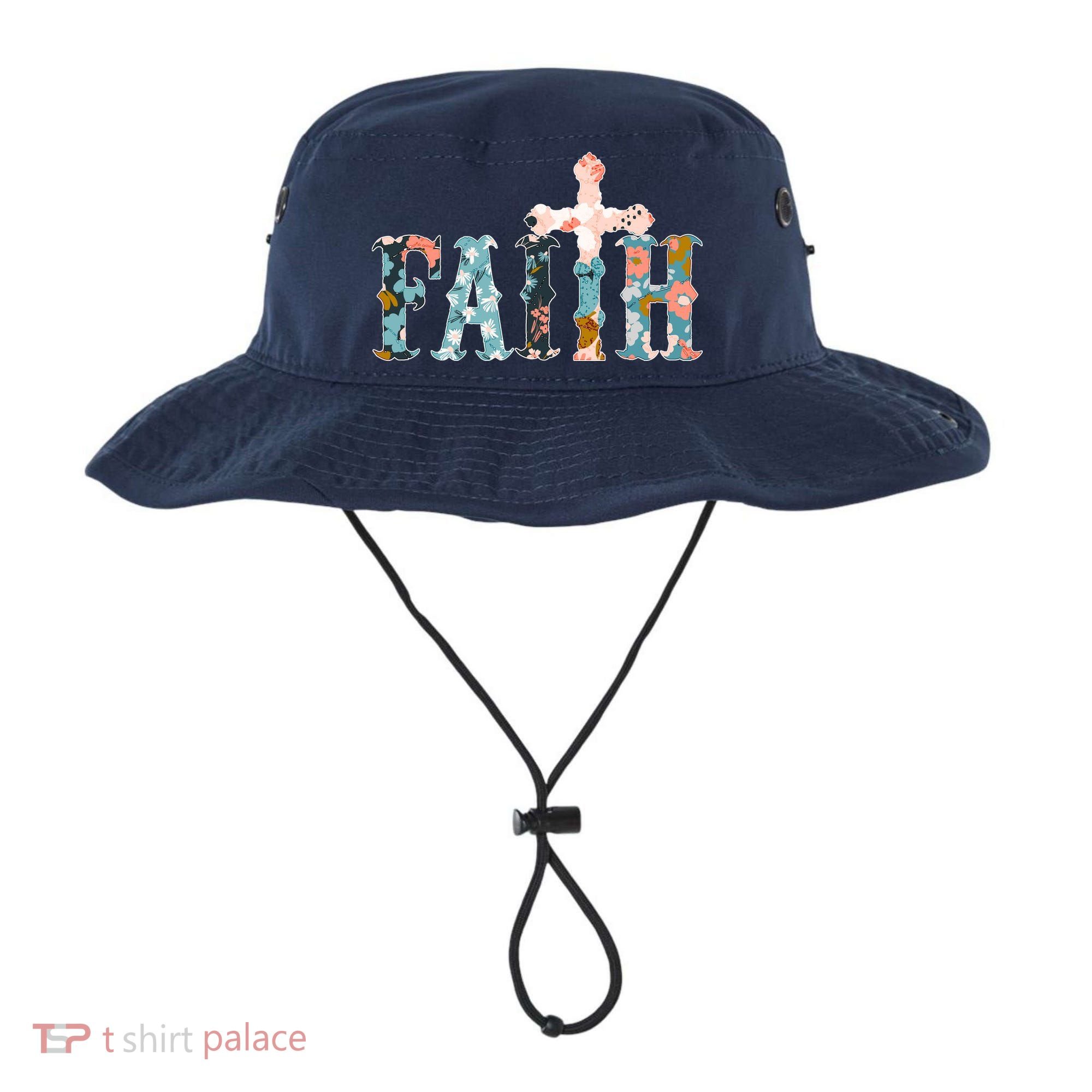 Floral Flower Print Faith Bucket Hat
