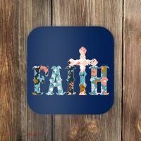 Floral Flower Print Faith Coaster thumb 0