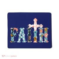 Floral Flower Print Faith Mousepad thumb 0
