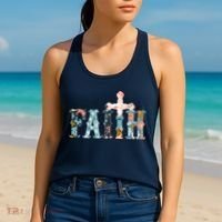 Floral Flower Print Faith Women's Tank Top thumb 2