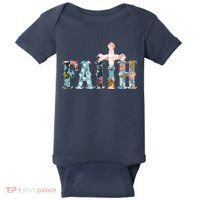 Floral Flower Print Faith Baby Bodysuit thumb 0