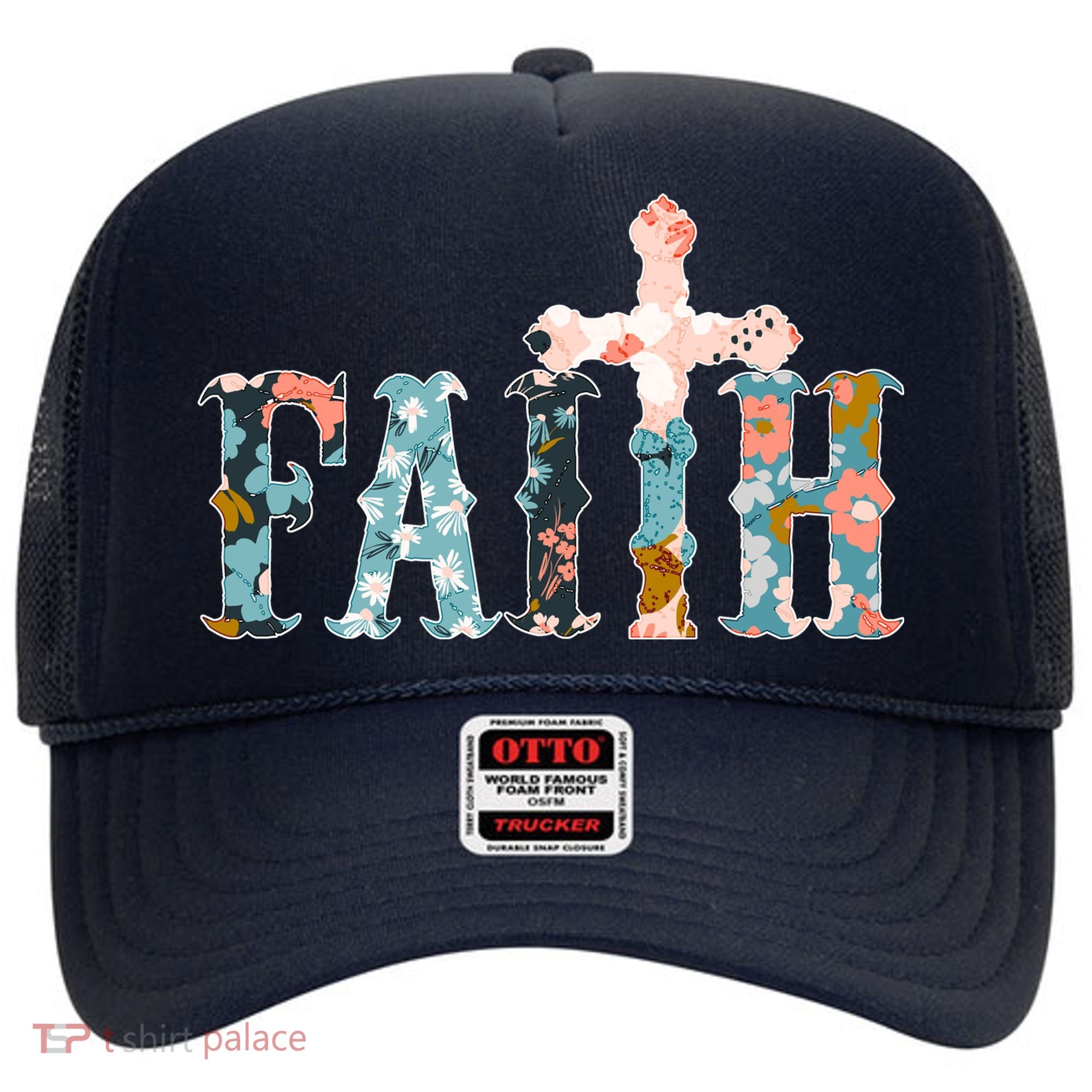 Floral Flower Print Faith Hat