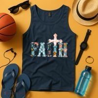 Floral Flower Print Faith Tank Top thumb 4