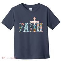 Floral Flower Print Faith Toddler T-Shirt thumb 0