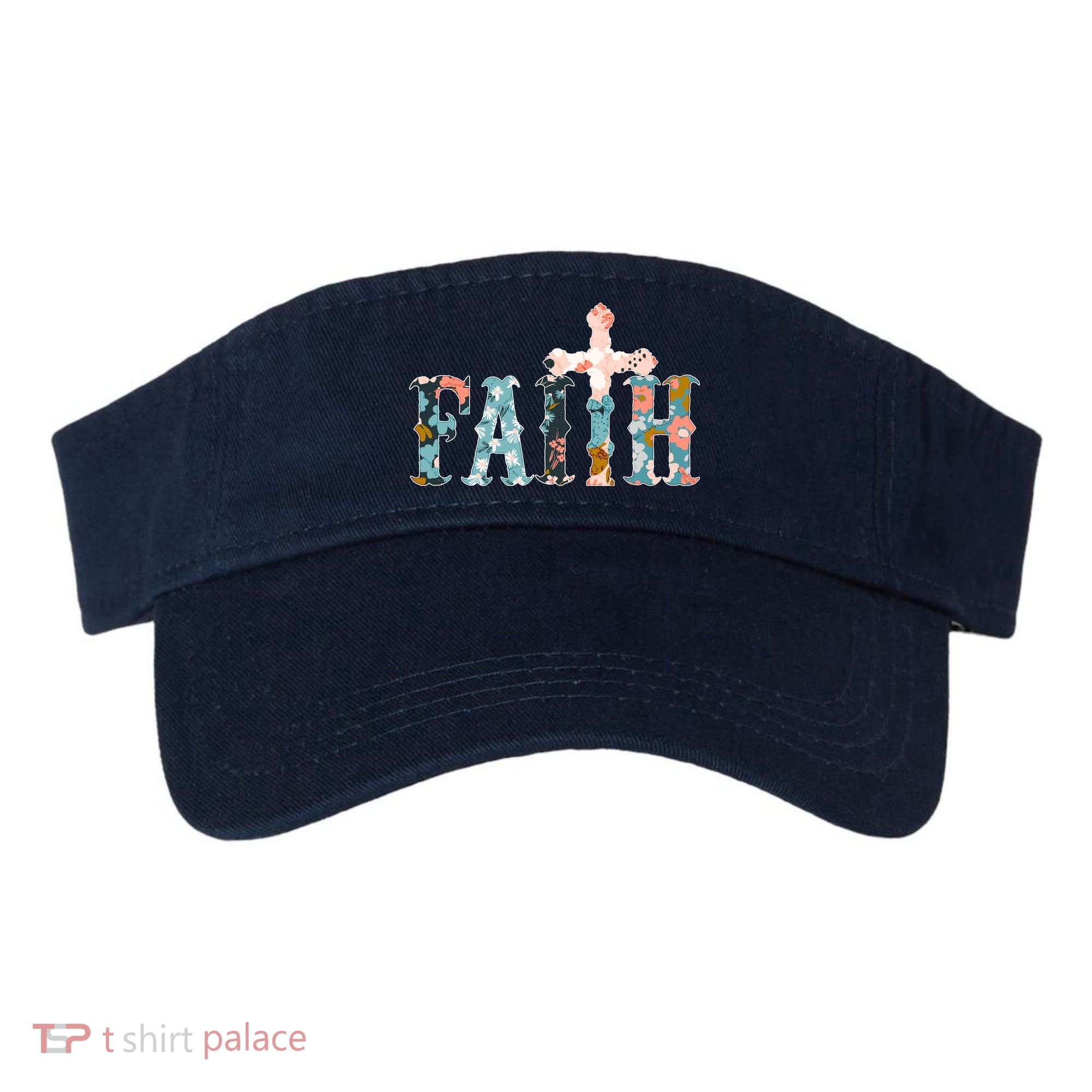 Floral Flower Print Faith Visor