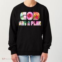 Floral Flower Print God Has A Plan Women's Sweatshirt thumb 0