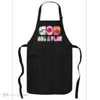 Floral Flower Print God Has A Plan Apron thumb 0