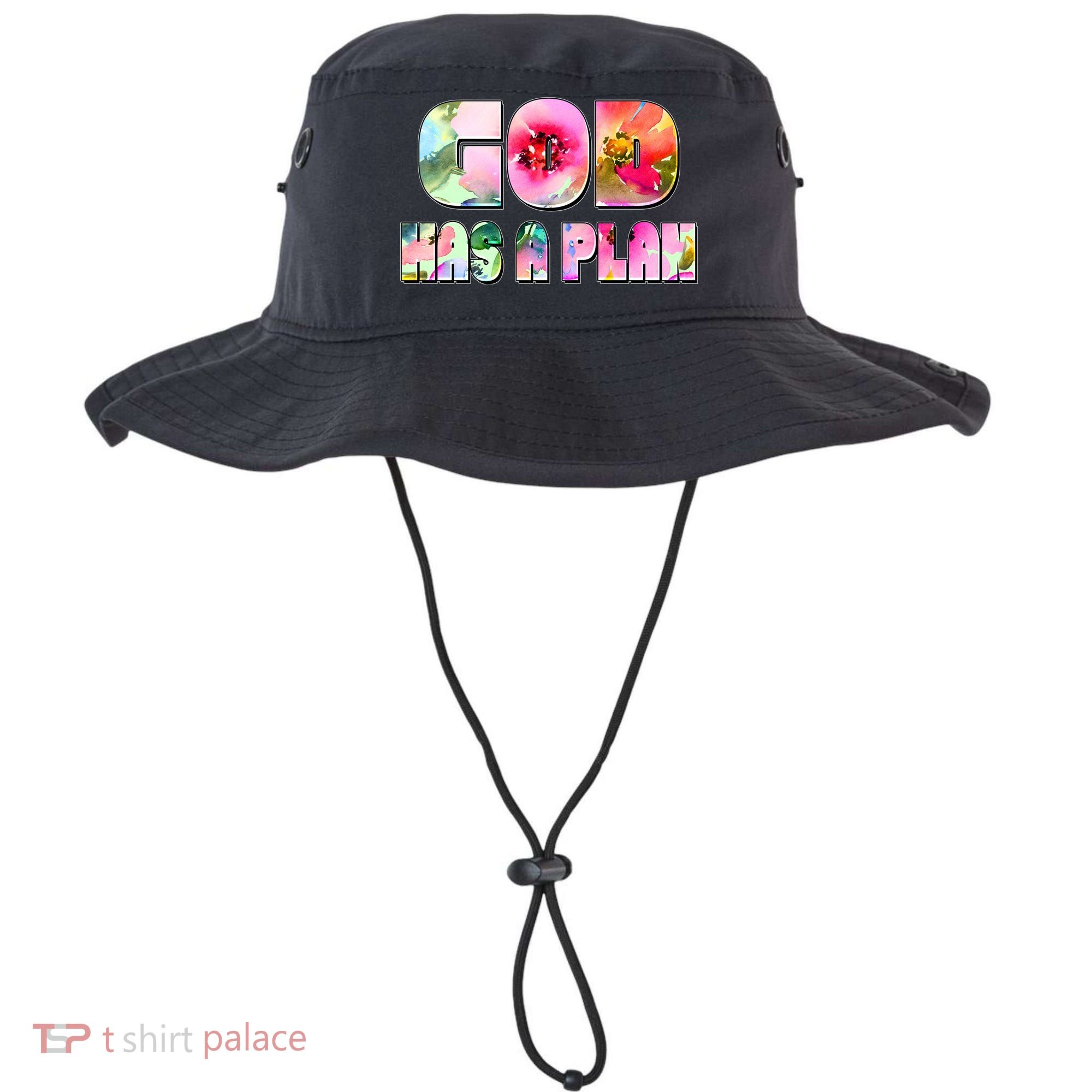 Floral Flower Print God Has A Plan Bucket Hat