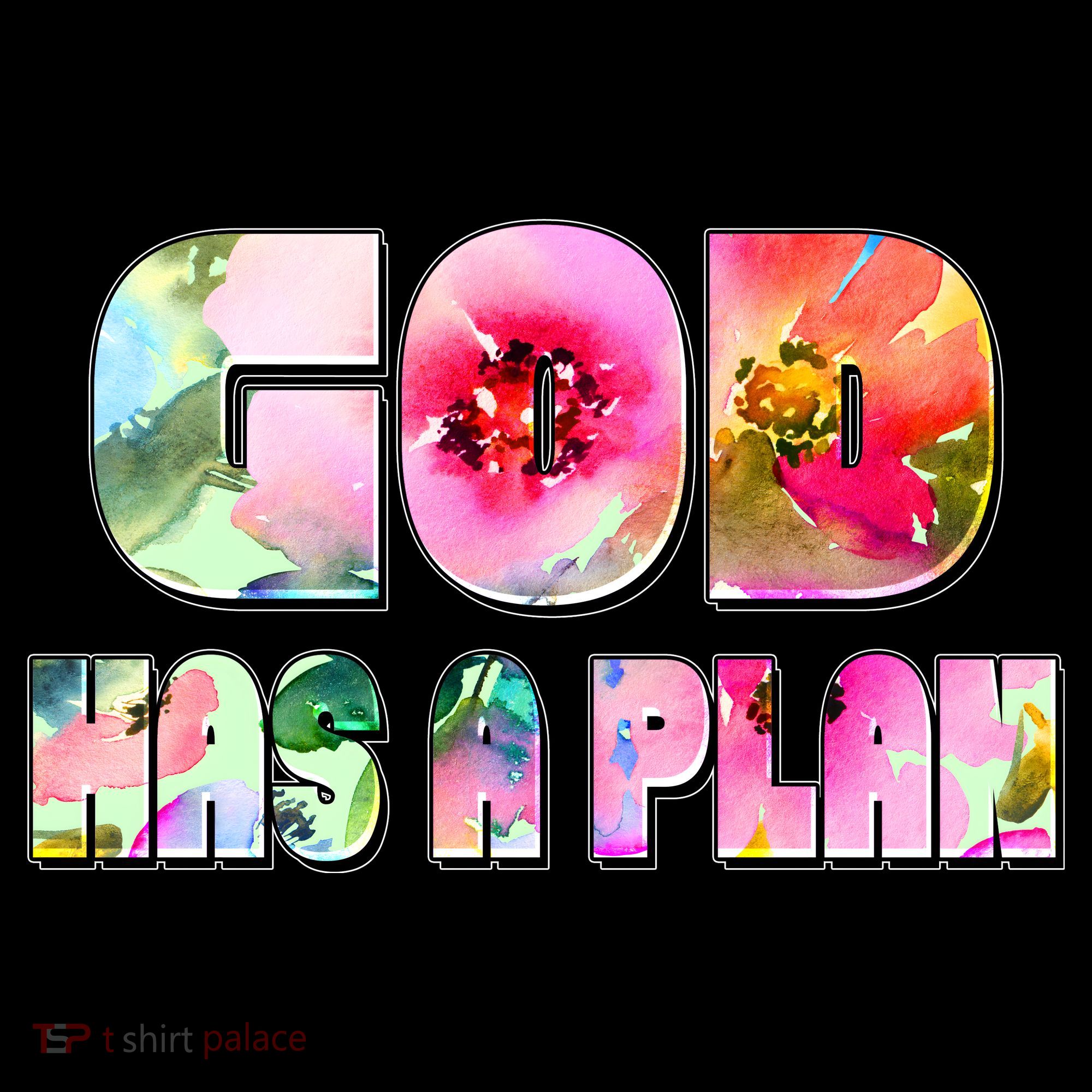 Floral Flower Print God Has A Plan Coffee Mug