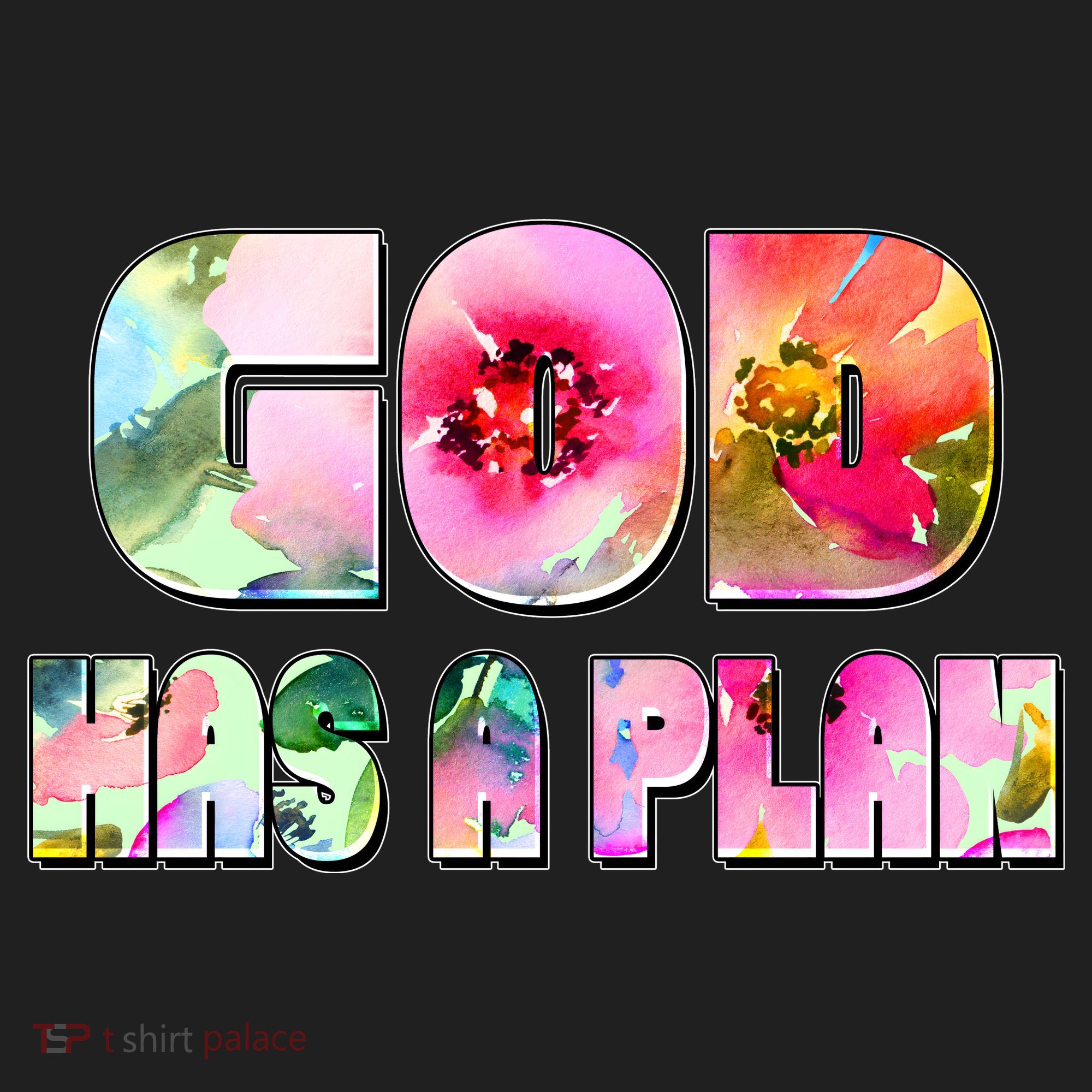 Floral Flower Print God Has A Plan Beanie