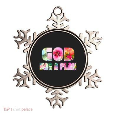 Floral Flower Print God Has A Plan Ornament