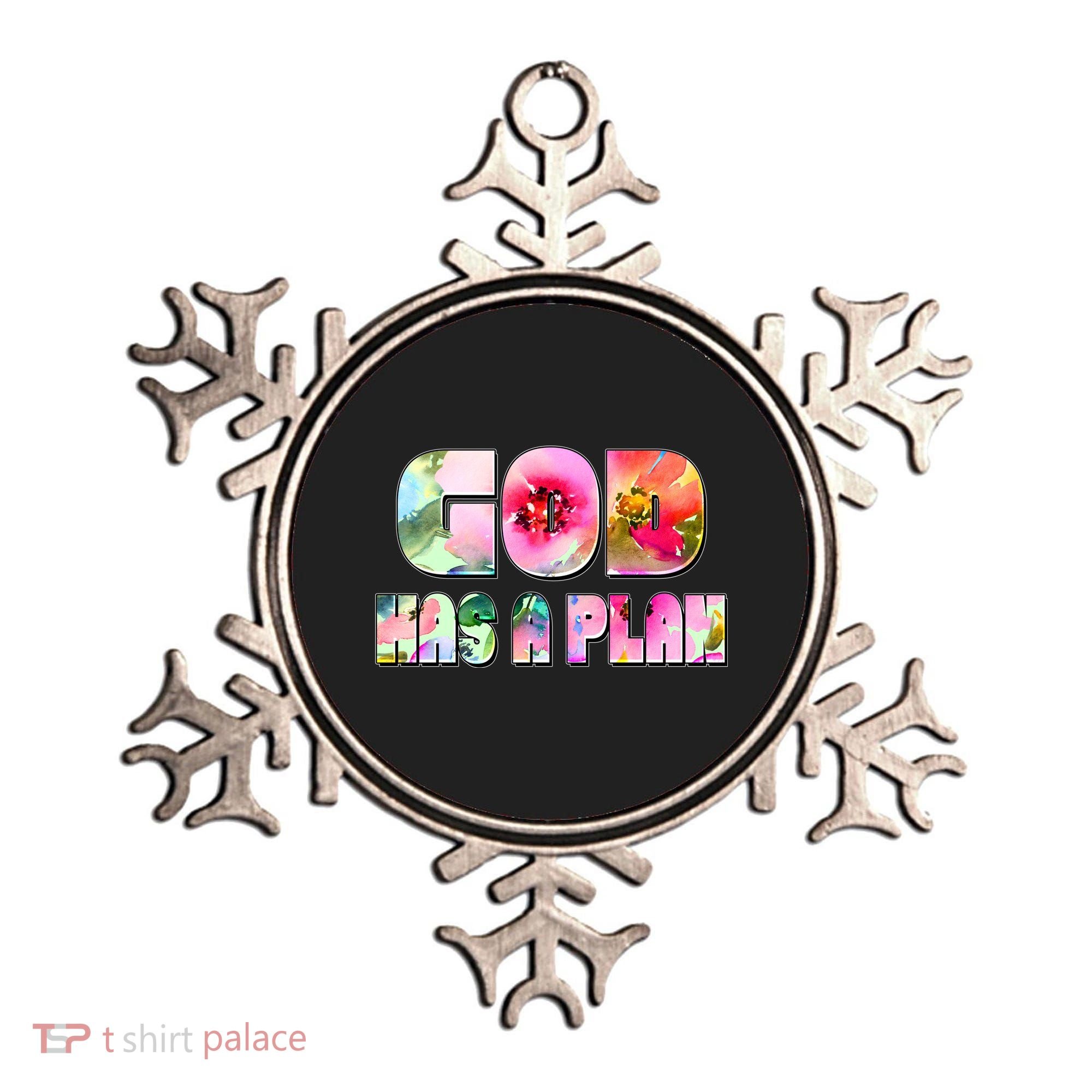 Floral Flower Print God Has A Plan Ornament