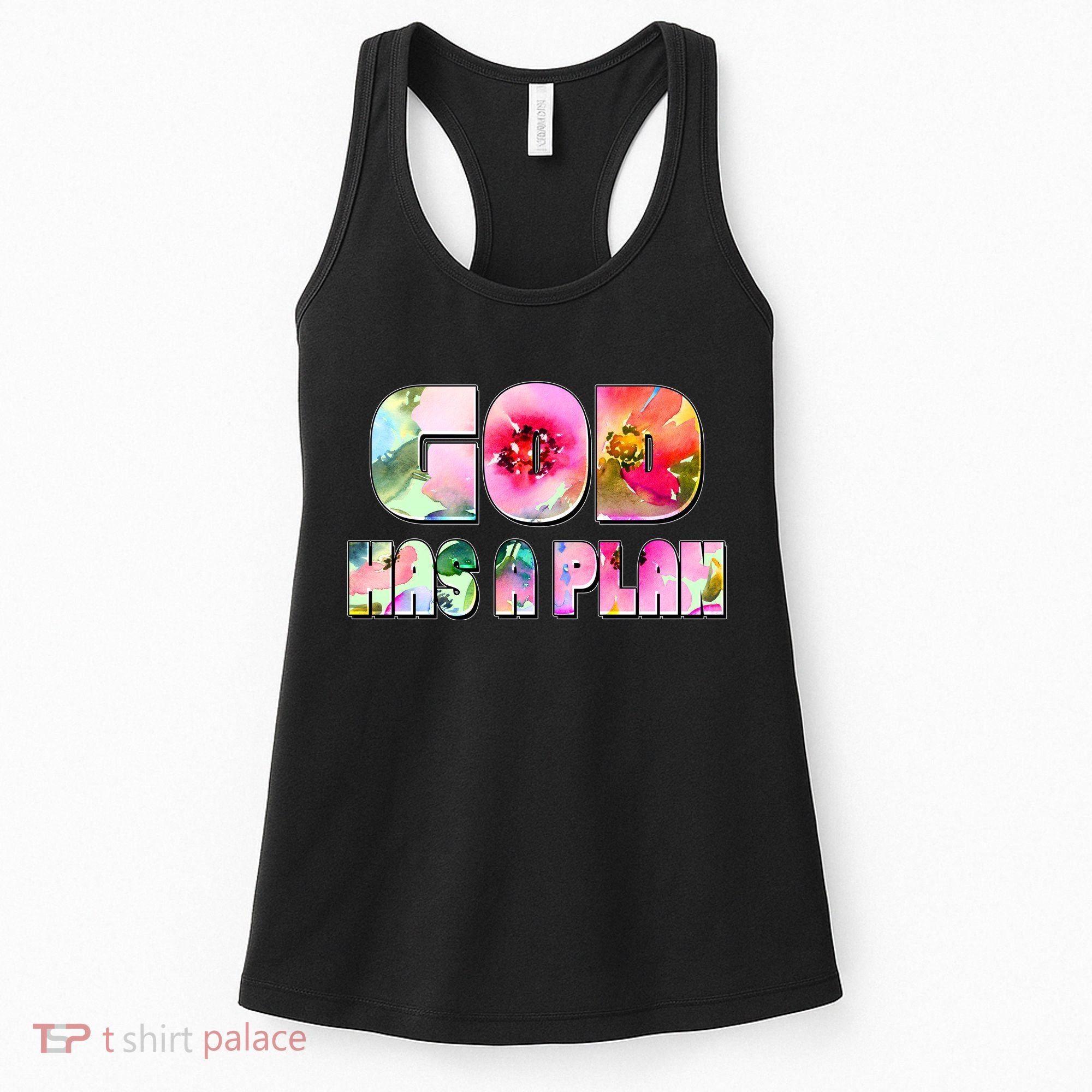Floral Flower Print God Has A Plan Women's Tank Top