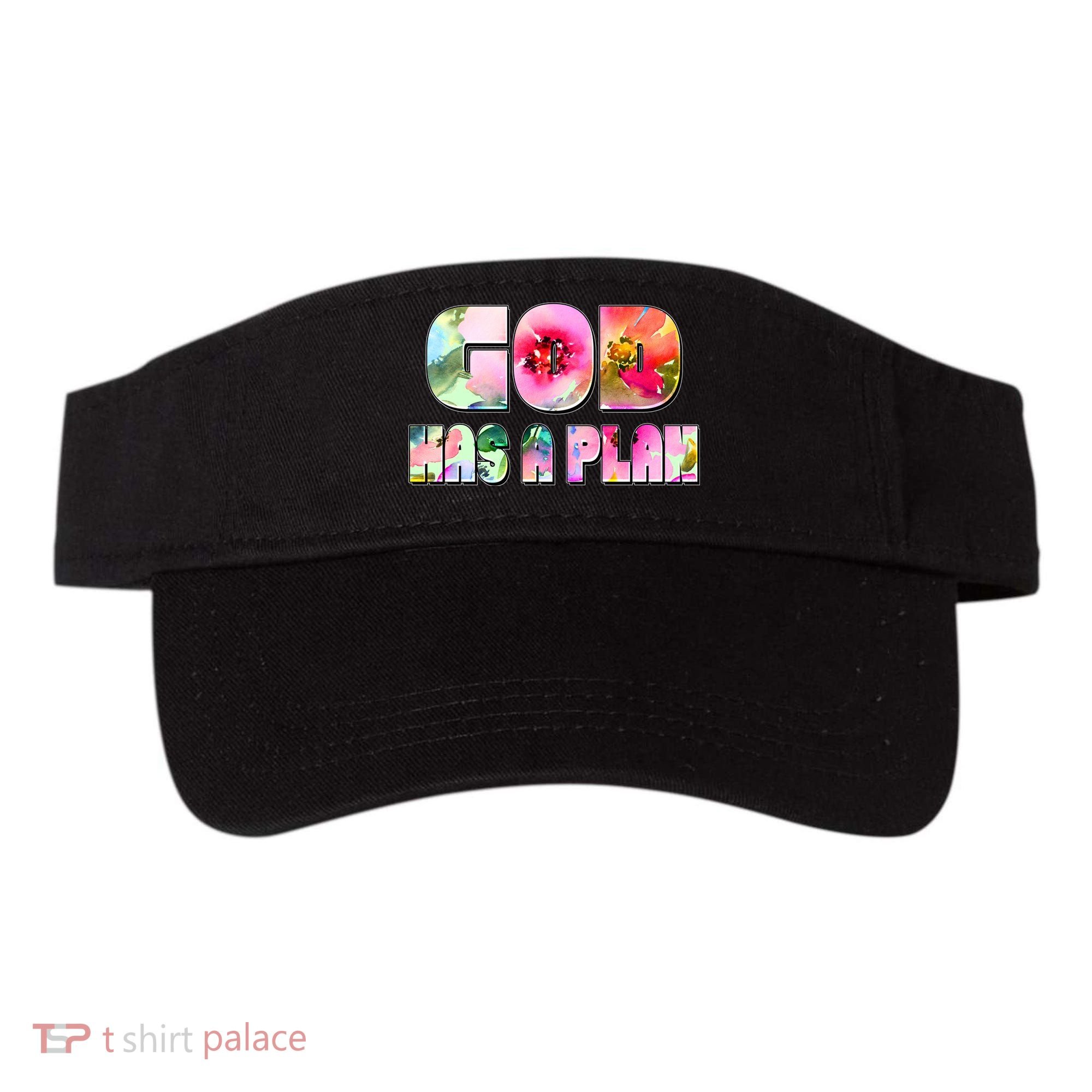 Floral Flower Print God Has A Plan Visor
