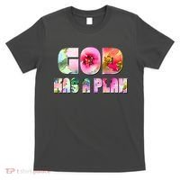 Floral Flower Print God Has A Plan T-Shirt thumb 0