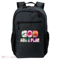 Floral Flower Print God Has A Plan Backpack thumb 0
