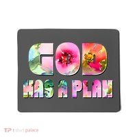 Floral Flower Print God Has A Plan Mousepad thumb 0
