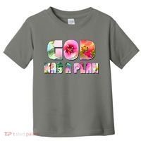 Floral Flower Print God Has A Plan Toddler T-Shirt thumb 0