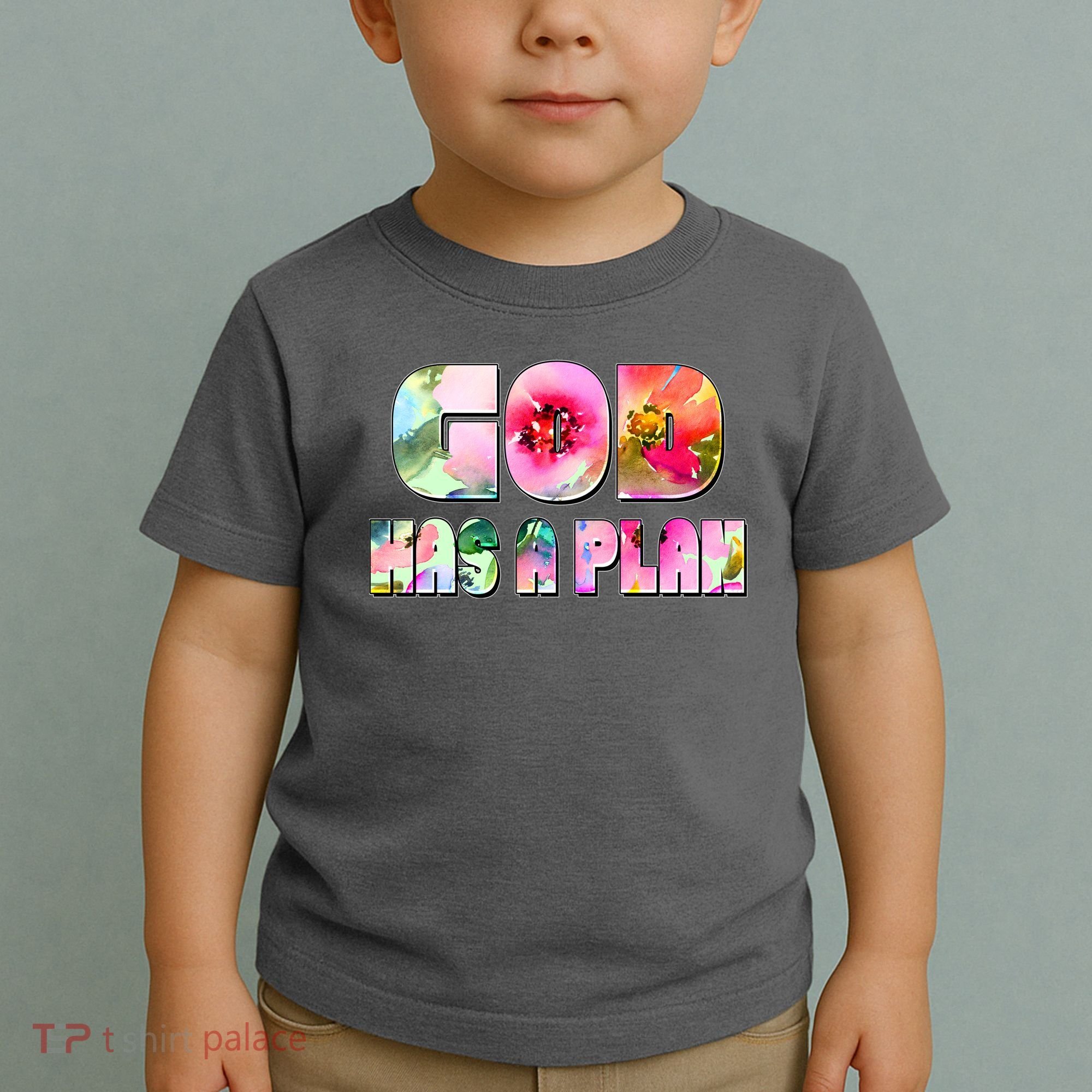 Floral Flower Print God Has A Plan Toddler T-Shirt