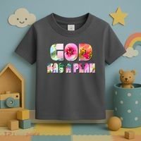 Floral Flower Print God Has A Plan Toddler T-Shirt thumb 3
