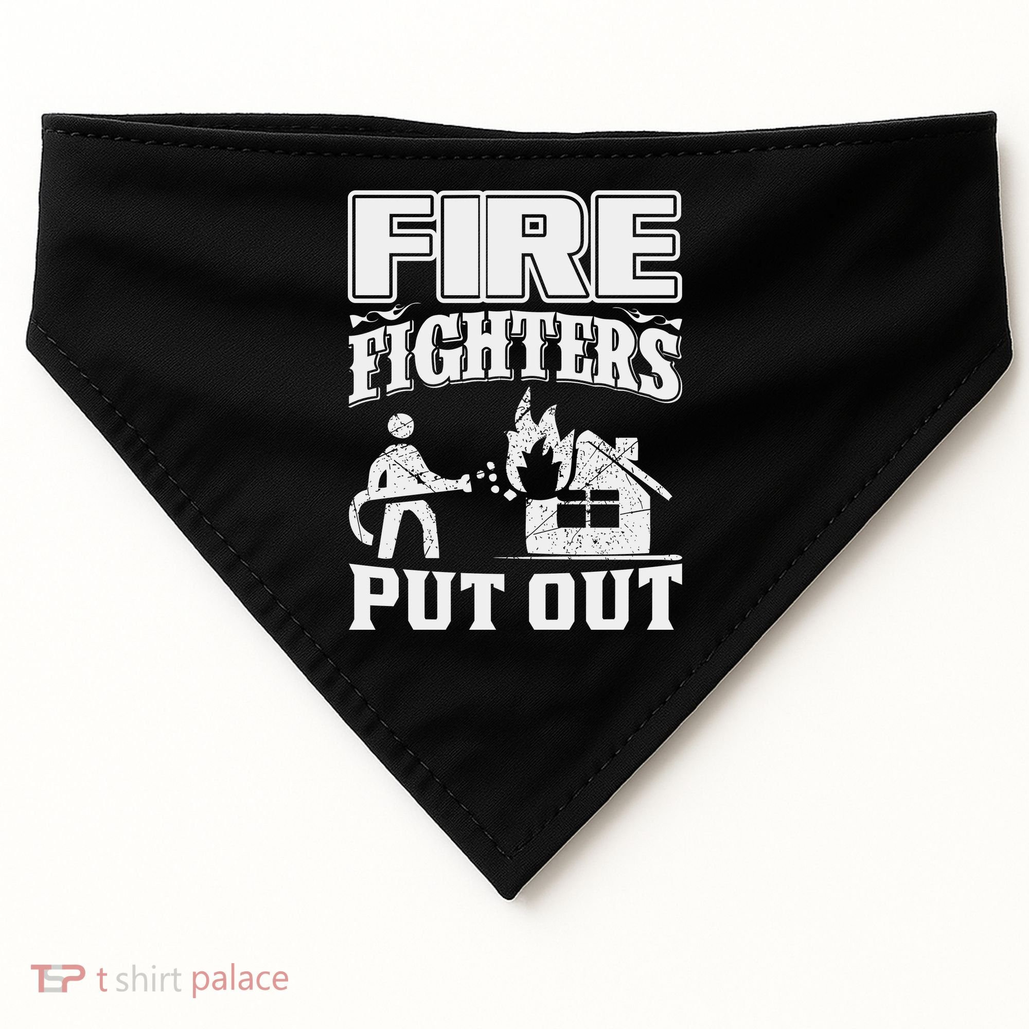 Fire Firefighters Put Out USA-Made Doggie Bandana