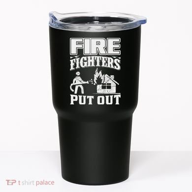 Fire Firefighters Put Out Tumbler