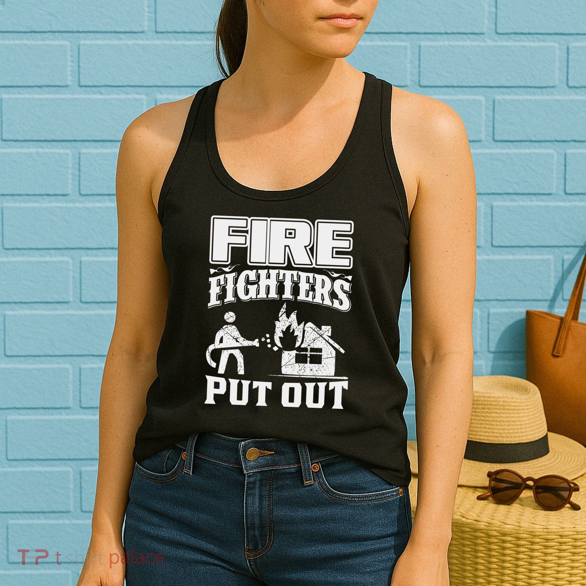 Fire Firefighters Put Out Women's Tank Top