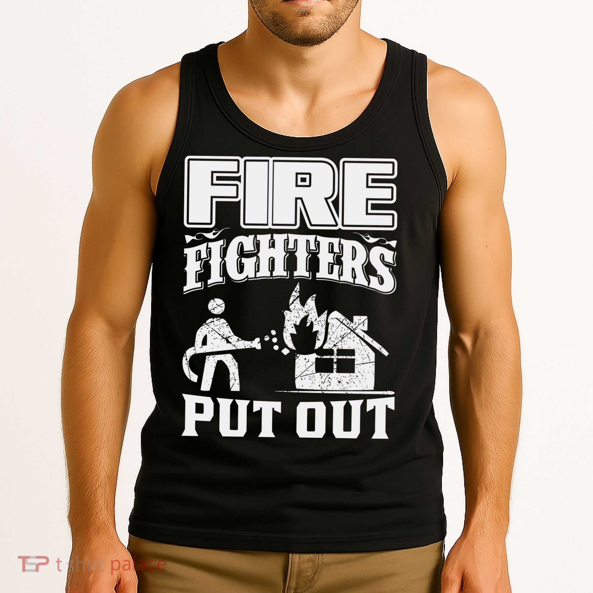 Fire Firefighters Put Out Tank Top