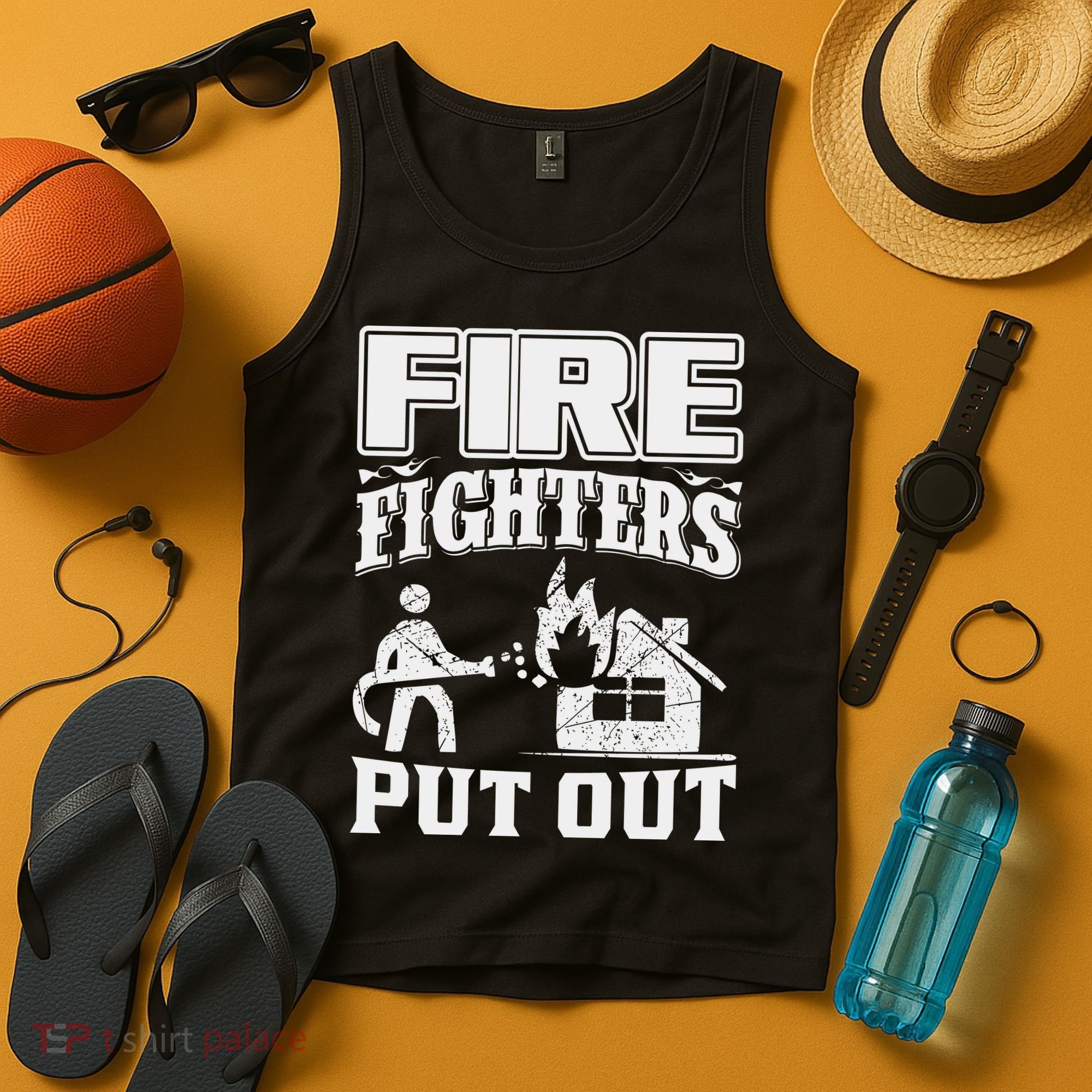 Fire Firefighters Put Out Tank Top