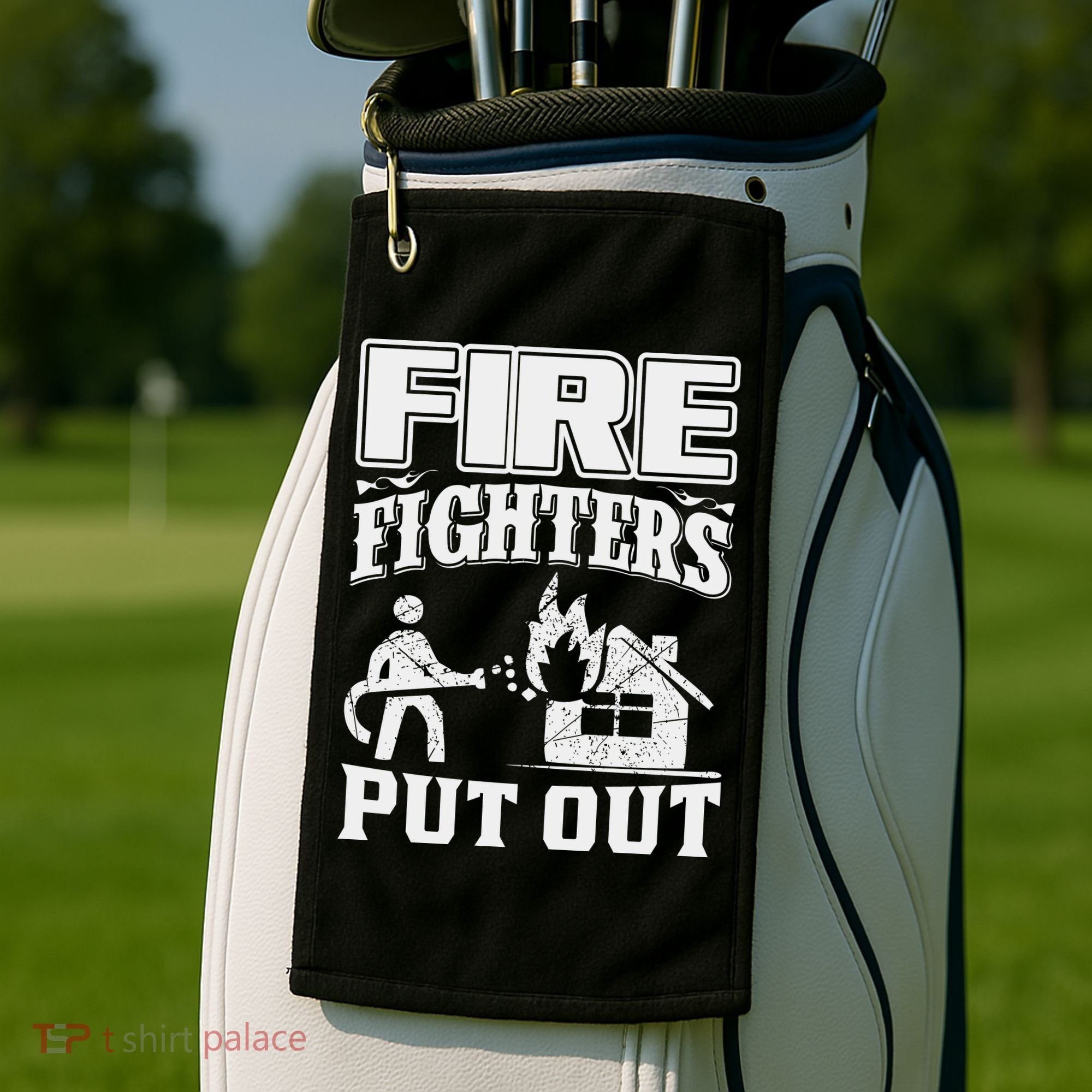 Fire Firefighters Put Out Golf Towel