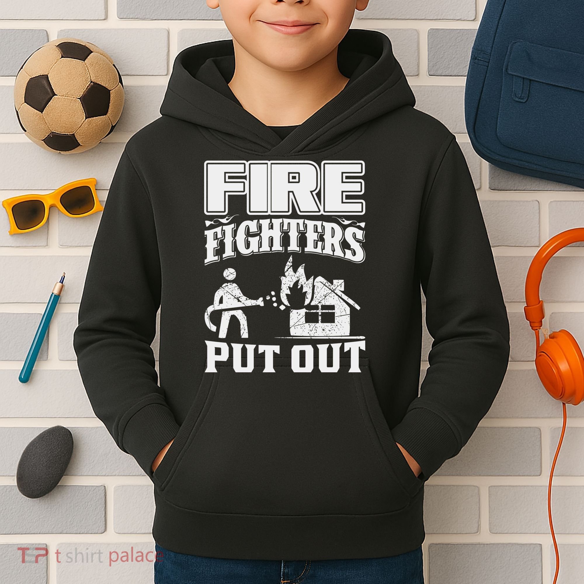 Fire Firefighters Put Out Kids Hoodie
