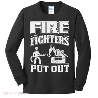 Fire Firefighters Put Out Kids Long Sleeve Shirt