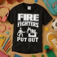 Fire Firefighters Put Out Kids T-Shirt thumb 3