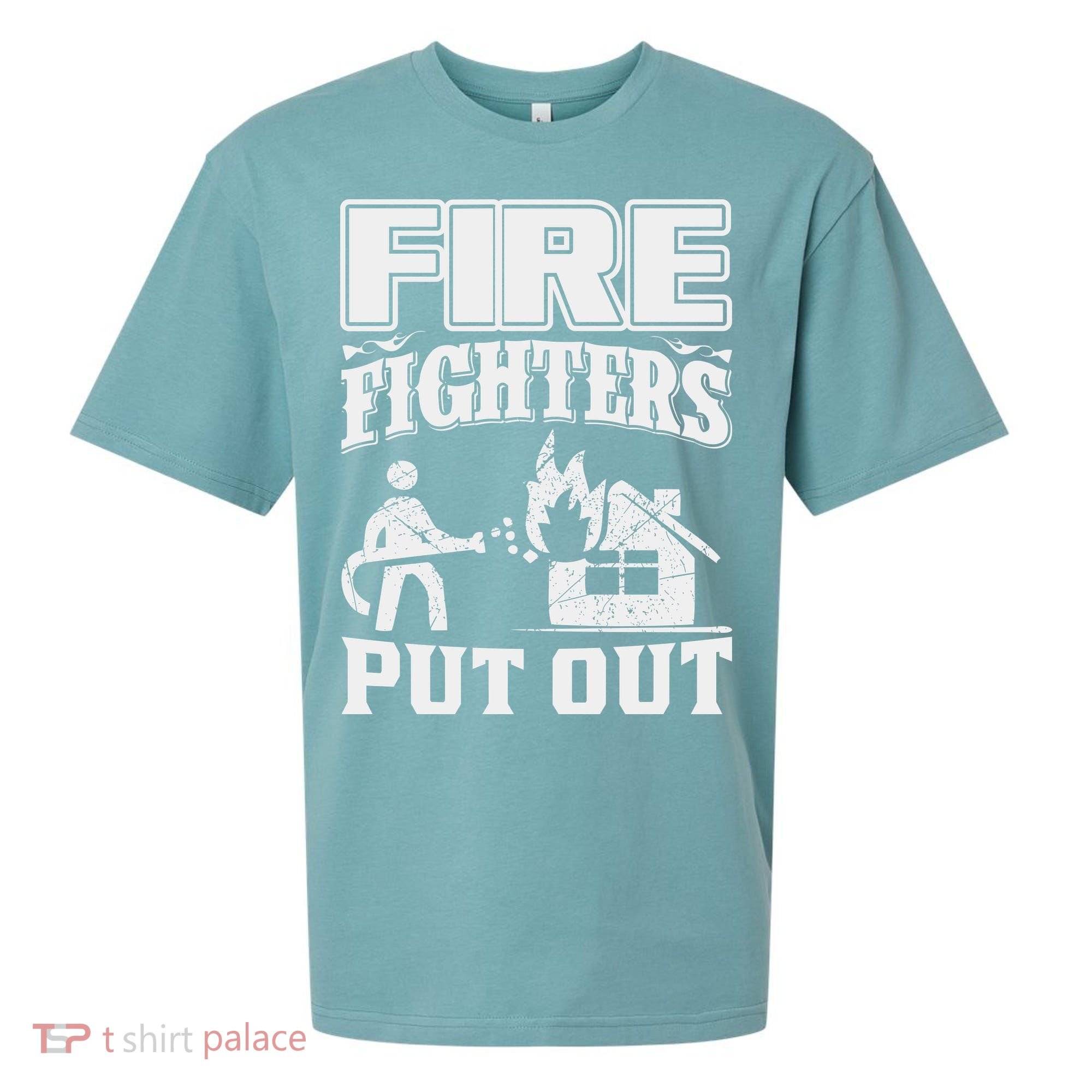 Fire Firefighters Put Out Sueded Cloud Jersey T-Shirt