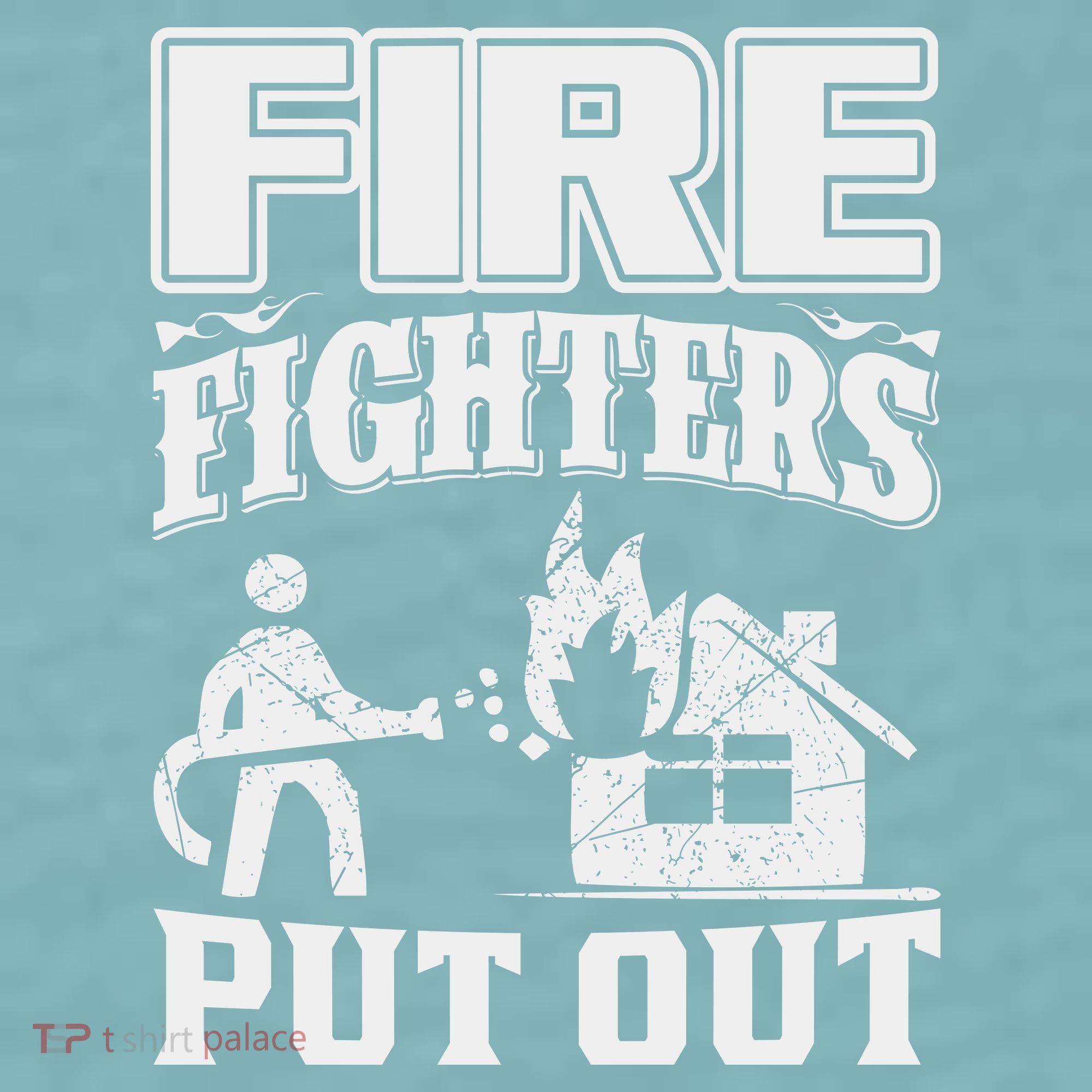 Fire Firefighters Put Out Sueded Cloud Jersey T-Shirt