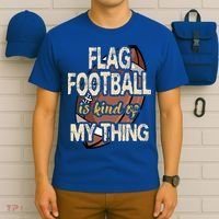 Flag Football Player Ball Carrier Sport Game Athletes T-Shirt thumb 6