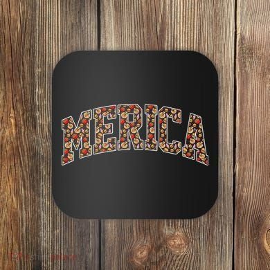 Fast Food Pattern Merica Coaster