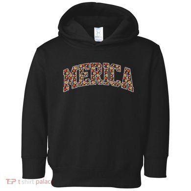 Fast Food Pattern Merica Toddler Hoodie