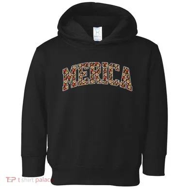 Fast Food Pattern Merica Toddler Hoodie