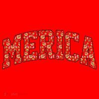 Fast Food Pattern Merica Santa Hat thumb 1